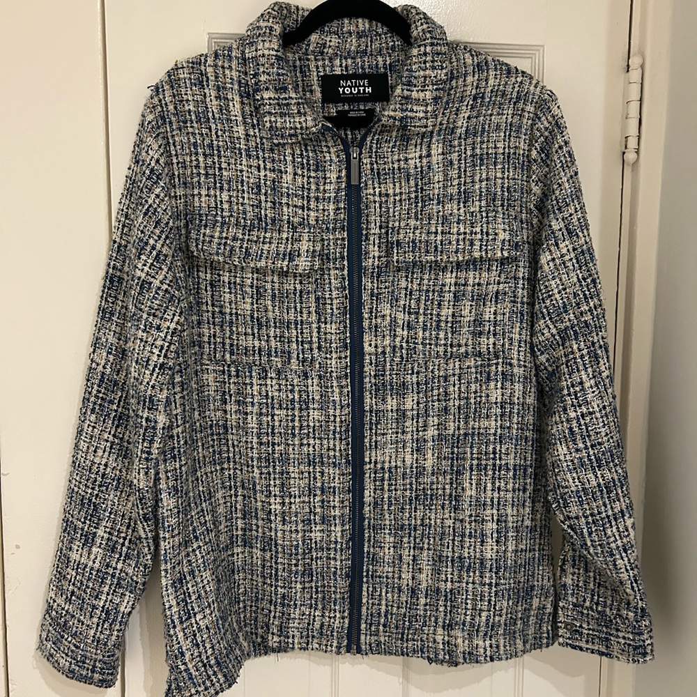 Quilted Knit Shirt Jacket - Native Youth